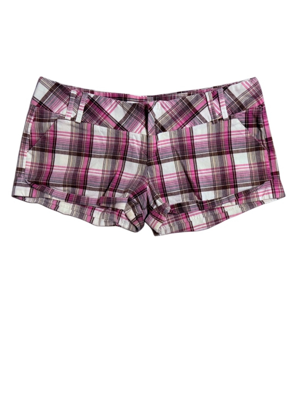 Pink Plaid Shorts